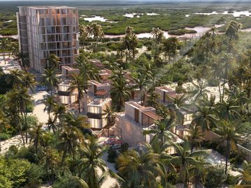 Condominio frente al mar de 2 terrazas, albercas, gym, en venta Telchac.