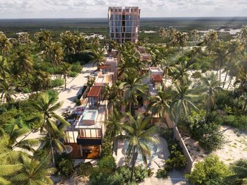 Condominio frente al mar de 2 terrazas, albercas, gym, en venta Telchac.