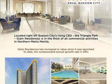 1 BEDROOM 15% Discount 19,400 per month only Affordable Condominium in Quezon City Glam Residences near MRT Kamuning