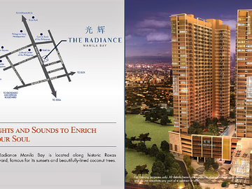 FOR SALE:  RFO 40 sqm 1BR Condo Unit With Balcony along Roxas Boulevard at The Radiance Manila Bay