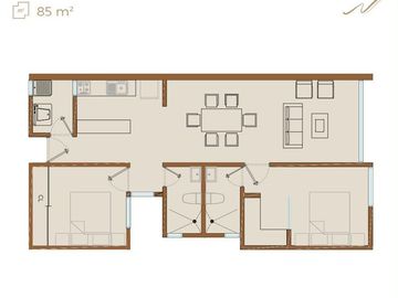 Departamento Pre Venta 2 recamaras, 2 baños, conjunto alberca, cerca playa Mocambo Boca del Rio Ver.