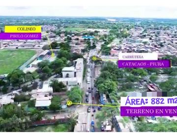 VENTA  DE TERRENO COMERCIAL EN AVENIDA Y ESQUINA  – CATACAOS - PIURA