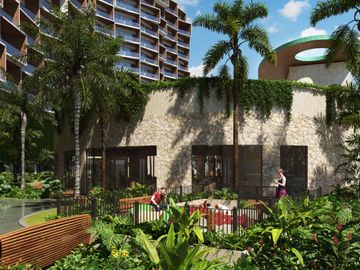 Departamento con balcon vista al mar, club de playa, en venta Chicxulub Puerto, Merida