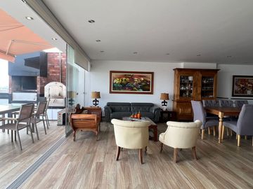 Venta departamento dúplex con terraza y piscina, vista panorámica al mar en Playa Señoritas,  Punta Hermosa.