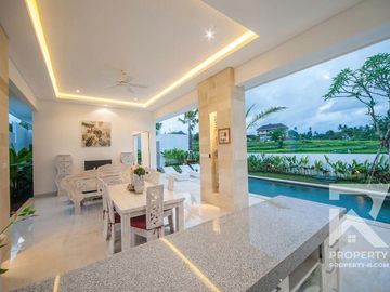 Modern 3 Bedroom Villa with Ricefield View in Ubud Bali for Sale Leasehold