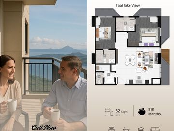 Taal view condo for sale 33k Monthly Only