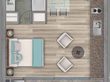 !Oportunidad Studio¡ Carlos Valdovinos / Gran Avda.-metro Franklin(l6-l2)