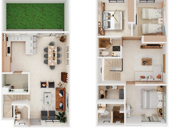 CASA EN VENTA EN LA CARMINA RESIDENCIAL, PALMARES, QUERÉTARO ( MODELO FRIDA )