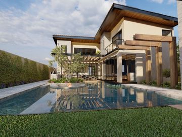 Venta casa nueva en Rancho San Juan, Zona Esmeralda con sala de cine y espejo de agua