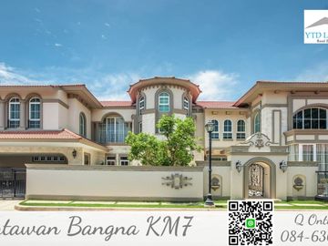 For Sale/Rent a magnificent luxury house, Nantawan Bangna KM 7, size XL, the largest house type in the compund. The house is spacious in every room, b