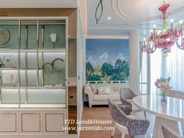 For Sale/Rent a magnificent luxury house, Nantawan Bangna KM 7, size XL, the largest house type in the compund. The house is spacious in every room, b