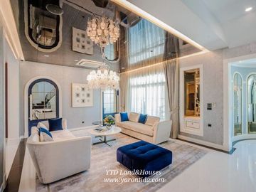 For Sale/Rent a magnificent luxury house, Nantawan Bangna KM 7, size XL, the largest house type in the compund. The house is spacious in every room, b