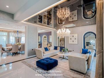 For Sale/Rent a magnificent luxury house, Nantawan Bangna KM 7, size XL, the largest house type in the compund. The house is spacious in every room, b