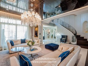 For Sale/Rent a magnificent luxury house, Nantawan Bangna KM 7, size XL, the largest house type in the compund. The house is spacious in every room, b