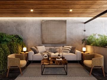 Estudio con terraza privada, alberca, Gimnasio y Area de hamacas,  Zona Centro, venta, Playa del Carmen.