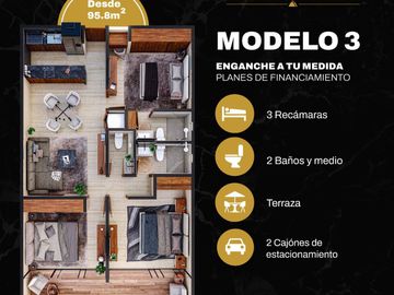 DEPARTAMENTOS EN PREVENTA    MERIDA YUCATAN  3 HABITACIONES  ULTIMOS APROVECHE