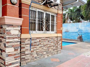 Corner Lot Bungalow House & Lot For SALE with pool in Angeles City near CLARK FREE PORT ZONE