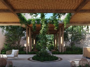 Condo en Residencial con club de playa, golf, alberca en venta Playa del Carmen.
