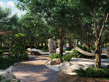 Condo en Residencial con club de playa, golf, alberca en venta Playa del Carmen.