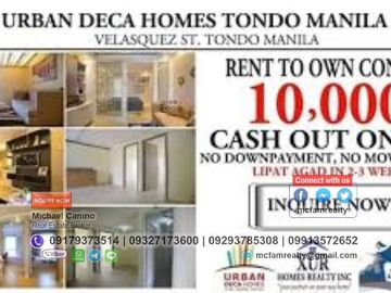 Condominium Near Philippine Normal University Urban Deca Manila Rent to Own thru PAG-IBIG, Bank or In-house