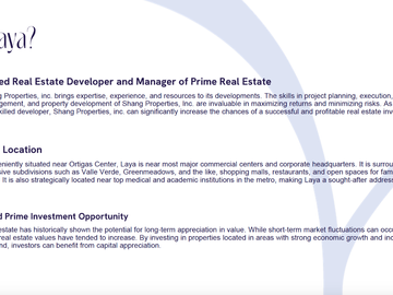 Pre Selling Penthouse Unit in Laya Tower by Shang Properties near Subway Station, Malls, Schools, Hospitals - Best Investment, Promo Terms with Discou