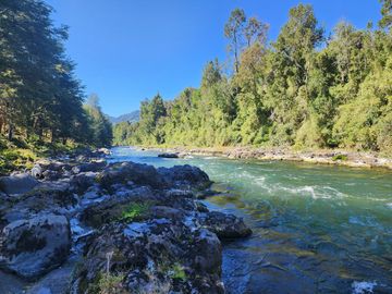 En Riñinahue, Espectacular predio de 52ha con 390m de orilla de río Nilahue