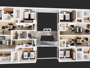 Departamento con terraza, Roof garden y gimnasio, en venta, Benito Juarez, Ciudad de México.