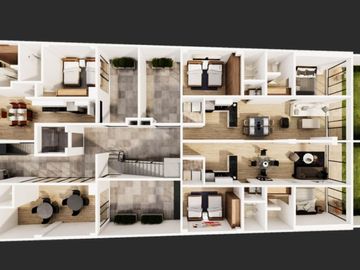Departamento con terraza, Roof garden y gimnasio, en venta, Benito Juarez, Ciudad de México.