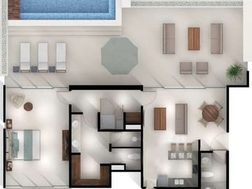 Departamento en venta en Merida VISTA AL MAR