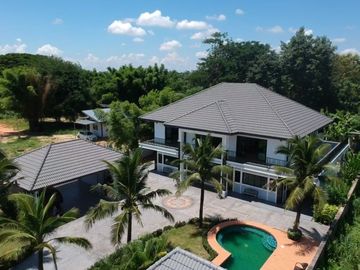 2 storey detached house sale 22MB, with tenant 100KB,440 sqWa., 5 bedrooms, 6 bathrooms, swimming pool, near Mae Jo Municipality, San Sai District, Ch