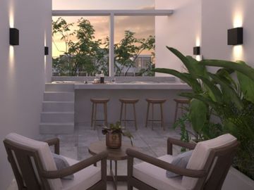 Departamento con Swim up, Rooft top, alberca, gimnasio, ludoteca, y mas amenidades, en Zona Norte,  Merida.