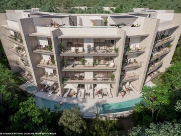 Amplios departamentos de lujo en el residencial Tulum Country Club en Akumal