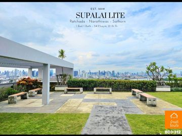 Special discount Supalai Lite Ratchada-Narathiwat-Sathorn (34.55 sq m.) 1 bedroom, 1 bathroom, near BRT Chan Road