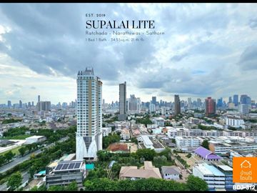 Special discount Supalai Lite Ratchada-Narathiwat-Sathorn (34.55 sq m.) 1 bedroom, 1 bathroom, near BRT Chan Road