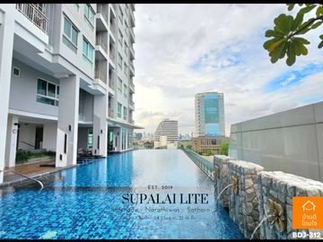 Special discount Supalai Lite Ratchada-Narathiwat-Sathorn (34.55 sq m.) 1 bedroom, 1 bathroom, near BRT Chan Road
