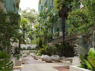 Condominio con terraza alberca, Wet bar y jacuzzi, en venta, Quinta Avenida, Playa del Carmen.