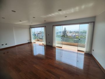 SAN BORJA ALQUILER DE ESPECTACULAR DEPARTAMENTO EN ZONA TRANQUILA FRENTE A PARQUE