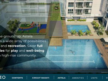 STUDIO UNIT WITH BALCONY IN ASTELA CIRCUIT MAKATI