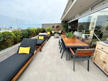 EN VENTA LUJOSO PENT HOUSE CON PISCINA Y LINDA TERRAZA. A MEDIA CUADRA DE LA CLÍNICA ANGLO AMERICANA MIRAFLORES.