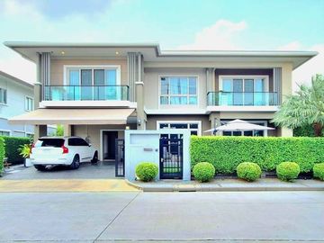 ● Luxury Style ● Single house 2 storey | 4 Beds 82 sq.w. 308 sq.m. | The Palm Krungthep Kreetha-Wongwaen | Near ARL Lat Krabang 13 mins, Suvarnabhumi