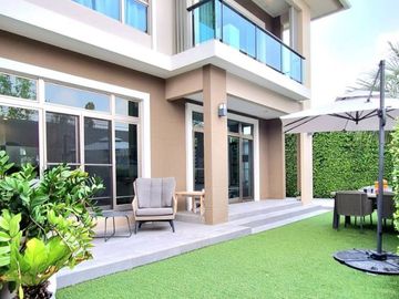 ● Luxury Style ● Single house 2 storey | 4 Beds 82 sq.w. 308 sq.m. | The Palm Krungthep Kreetha-Wongwaen | Near ARL Lat Krabang 13 mins, Suvarnabhumi