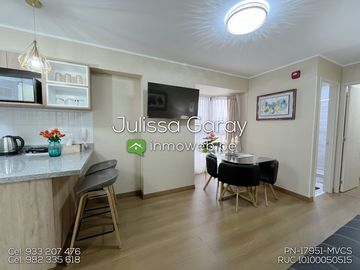 Alquiler! Bello y 100% amoblado dpto 1 dorm 38.5m2 piso 14 con estacionamiento en Jesús María!!