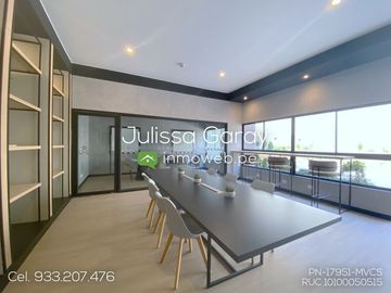 Alquiler! Bello y 100% amoblado dpto 1 dorm 38.5m2 piso 14 con estacionamiento en Jesús María!!