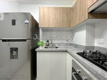 Alquiler! Bello y 100% amoblado dpto 1 dorm 38.5m2 piso 14 con estacionamiento en Jesús María!!