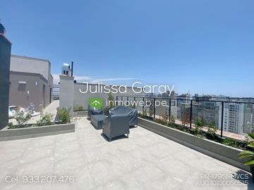 Alquiler! Bello y 100% amoblado dpto 1 dorm 38.5m2 piso 14 con estacionamiento en Jesús María!!