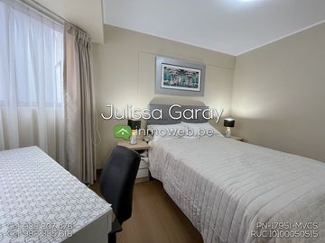 Alquiler! Bello y 100% amoblado dpto 1 dorm 38.5m2 piso 14 con estacionamiento en Jesús María!!