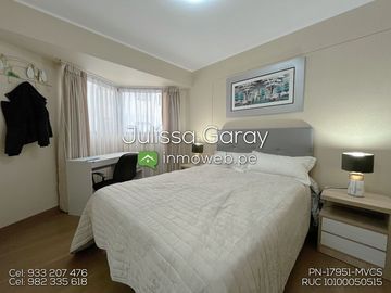 Alquiler! Bello y 100% amoblado dpto 1 dorm 38.5m2 piso 14 con estacionamiento en Jesús María!!