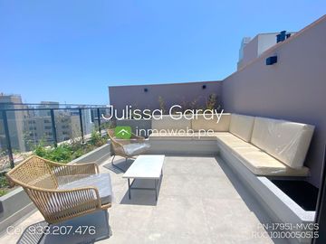 Alquiler! Bello y 100% amoblado dpto 1 dorm 38.5m2 piso 14 con estacionamiento en Jesús María!!