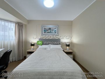 Alquiler! Bello y 100% amoblado dpto 1 dorm 38.5m2 piso 14 con estacionamiento en Jesús María!!