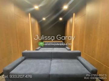 Alquiler! Bello y 100% amoblado dpto 1 dorm 38.5m2 piso 14 con estacionamiento en Jesús María!!